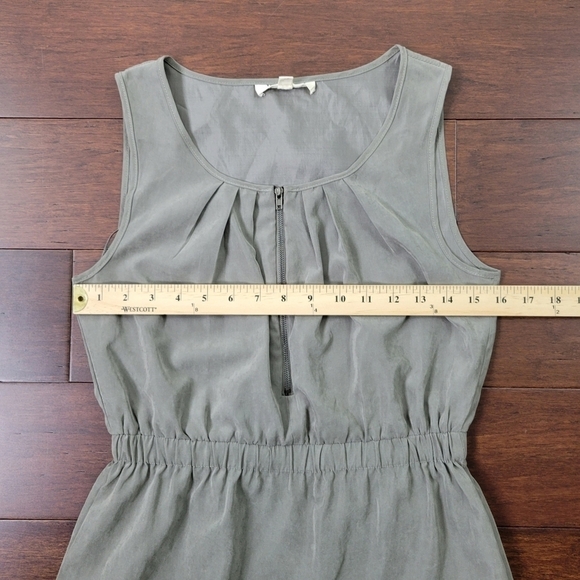 Olive & Oak Sleeveless Cinch Waist Lightweight Casual Dress Size XS Green Gray - Picture 5 of 7